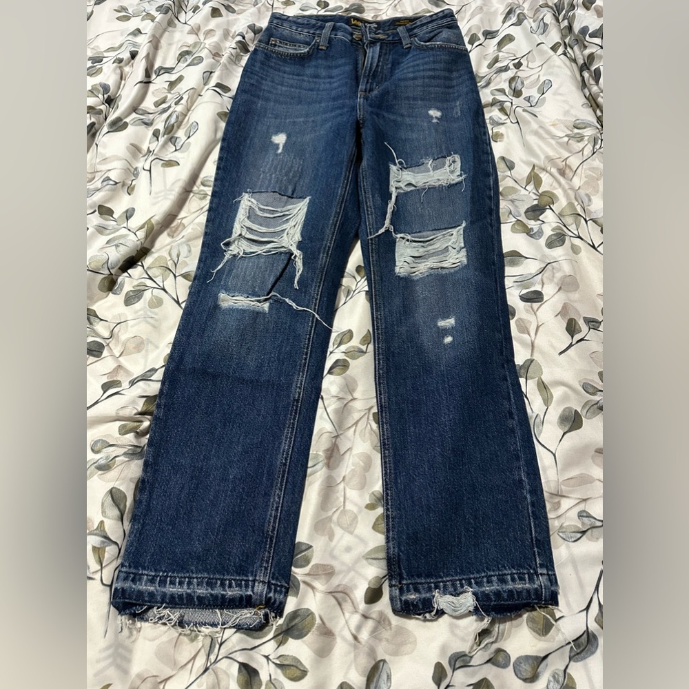 lee straight ankle jeans